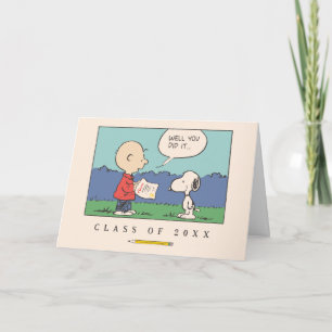 Carte Cachou Charlie Brown Snoopy Eh bien vous l'avez fa