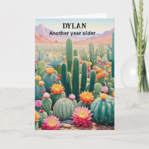 Carte Cactus de désert Drôle Anniversaire Personnalisé