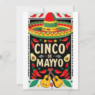 Carte Cactus de la Fête Mexicaine