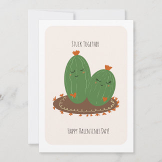 Carte Cactus Doodle Valentines Day
