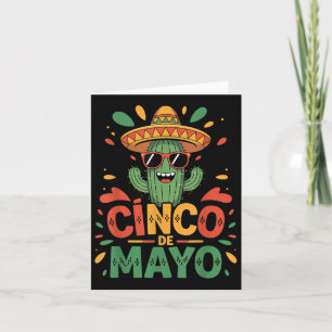 Carte Cactus Drôle Et Sombrero Cinco De Mayo Cactus Som
