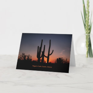 Carte Cactus du Saguaro au coucher du soleil