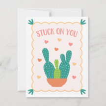 Carte Cactus Valentine's Day