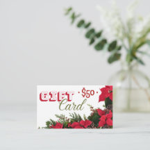 Carte cadeau $50 noël