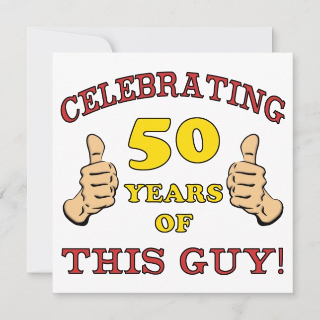 Carte Cadeau 50e anniversaire pour lui (Devant)