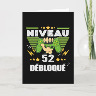 Carte Cadeau 52 ans Anniversaire Gamer Niveau 52