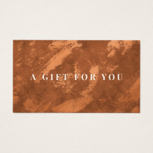 Carte cadeau Abstraite en terre cuite en cuivre br