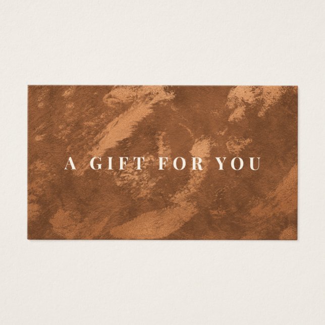 Carte cadeau Abstraite en terre cuite en cuivre br (Devant)