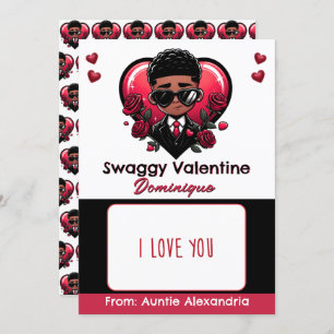 Carte cadeau African American Boy Valentine
