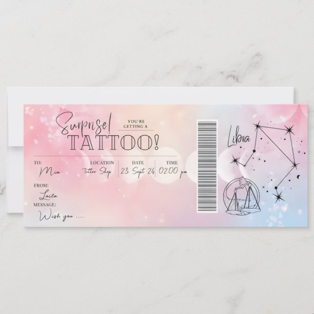 Carte Cadeau Anniversaire Personnalisée Tatouage B (Devant)