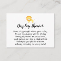 Carte cadeau Baby shower simple avec Lion