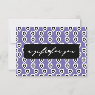 Carte Cadeau Beauté Motif Cœur Violet