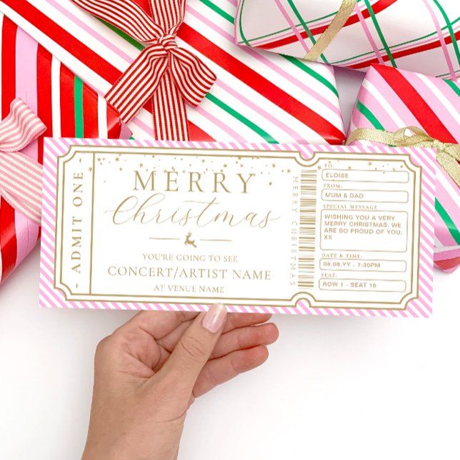 Carte cadeau Billet concert Pink Stripe (Créateur téléchargé)