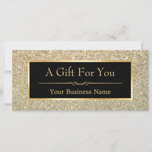 Carte cadeau Black Gold Parties scintillant Sparkl (Devant)