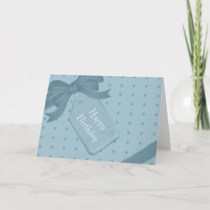 Carte Cadeau bleu avec rubans