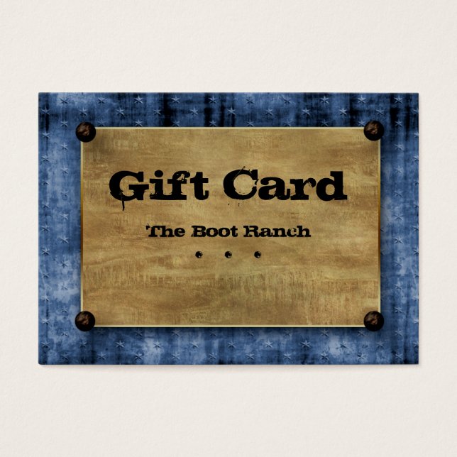 Carte cadeau Blue Denim Texas Star Studs (Devant)