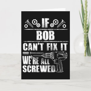 Carte Cadeau Bob Nom Réparation Drôle Anniversaire Perso