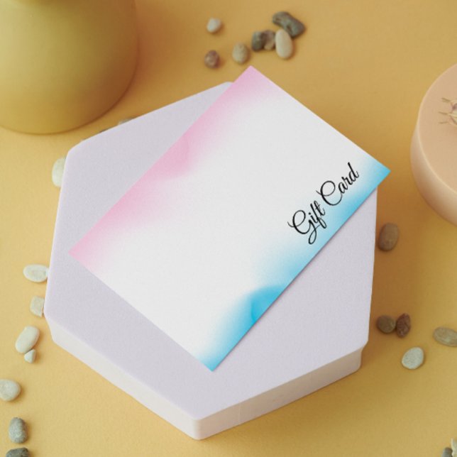 Carte-cadeau Certificat d'iridescente Holographiqu (Pink Holographic Iridescent Certificate Gift Card)
