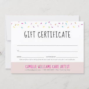 Carte CADEAU CERTIFICAT mignon amusant coloré arroseurs