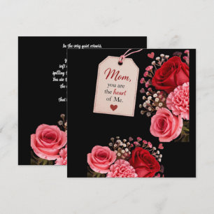 CARTE CADEAU D'AMOUR POUR LA FÊTE DES MÈRES
