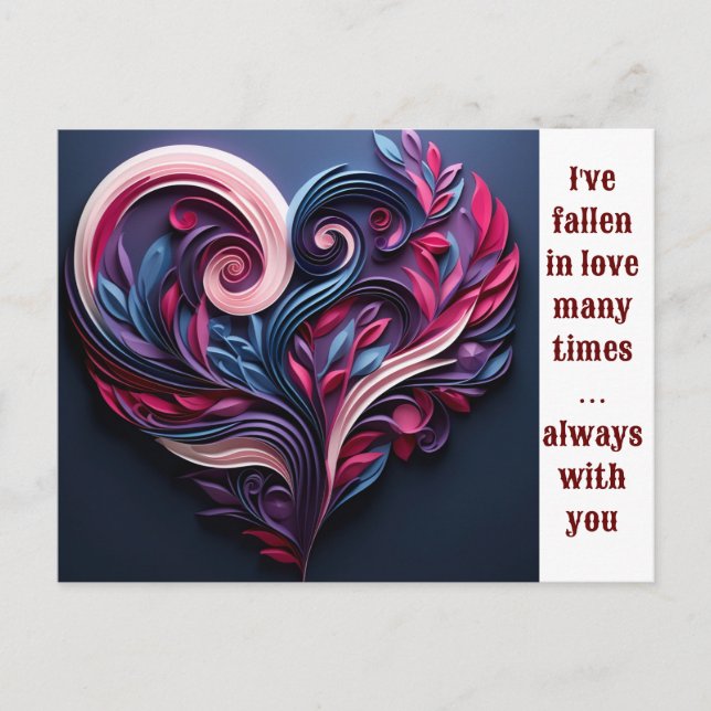 Carte cadeau d'amour romantique (Devant)