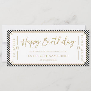 Carte cadeau d'anniversaire Black Happy