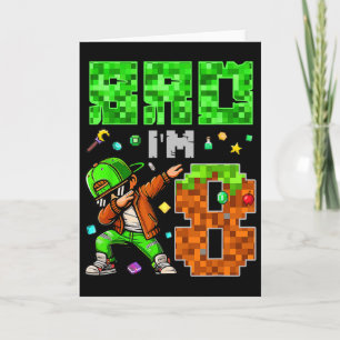 Carte Cadeau d'anniversaire de style Pixel Dab Gamer pou