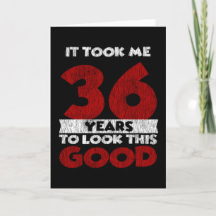 Carte Cadeau d'anniversaire drôle de 36 ans