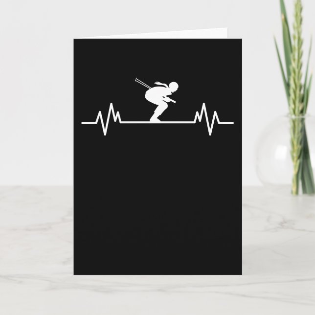 Carte Cadeau de battements de cœur de ski Plaisir de ski (Devant)