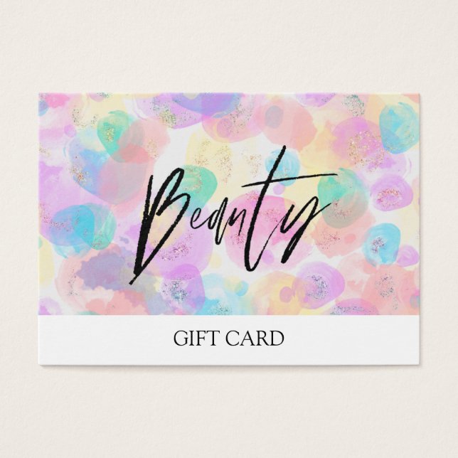 *~* CARTE CADEAU DE BEAUTÉ Pastel (Devant)