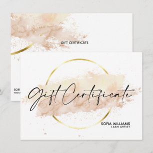 Carte cadeau de certificat Abstrait simple et mode