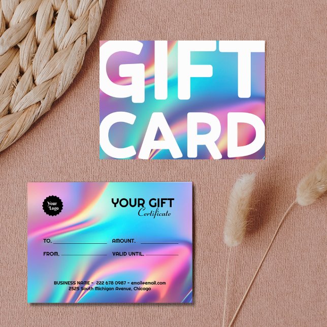 Carte cadeau de certificat esthétique holographiqu (Holographic Aesthetician Certificate Gift Card)