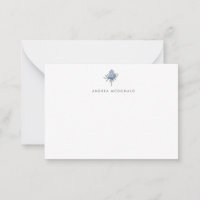 Carte cadeau de chardon d'aquarelle bleue