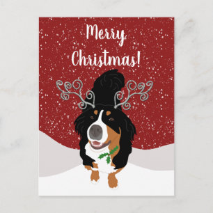 Carte cadeau de chien de montagne bernoise de Noël
