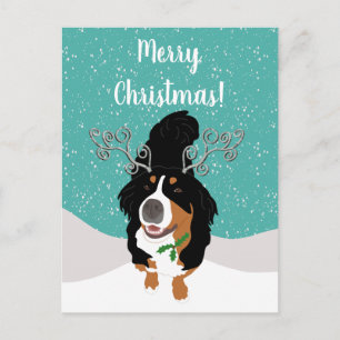 Carte cadeau de chien de montagne bernoise de Noël