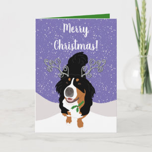 Carte cadeau de chien de montagne bernoise de Noël