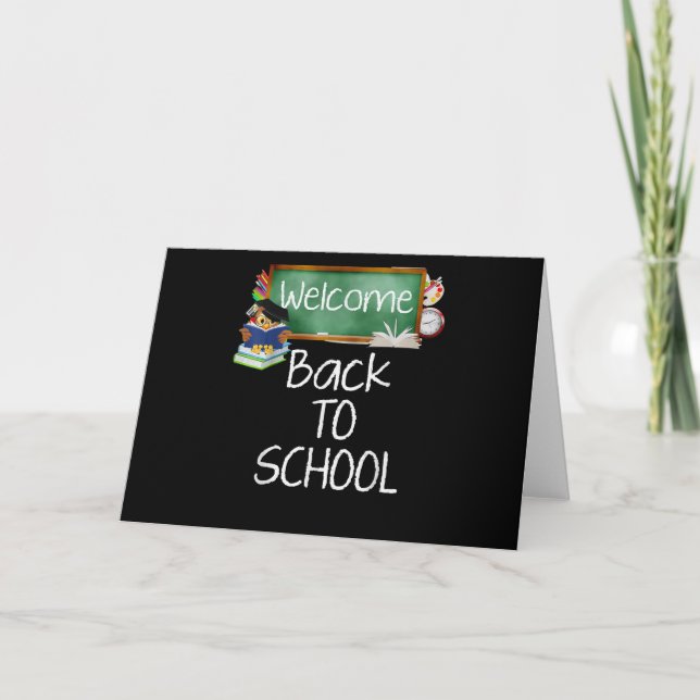 Carte Cadeau de chouette | Bienvenue à l'école pour l'él (Devant)