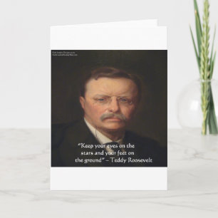 Carte Cadeau de citation de sagesse de Teddy Roosevelt "