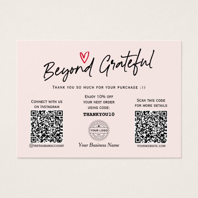 Carte cadeau de code QR de réseau moderne et éléga (Devant)