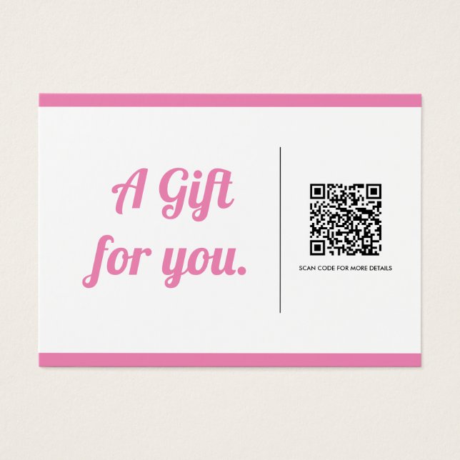 Carte cadeau de code QR simple et tendance moderne (Devant)