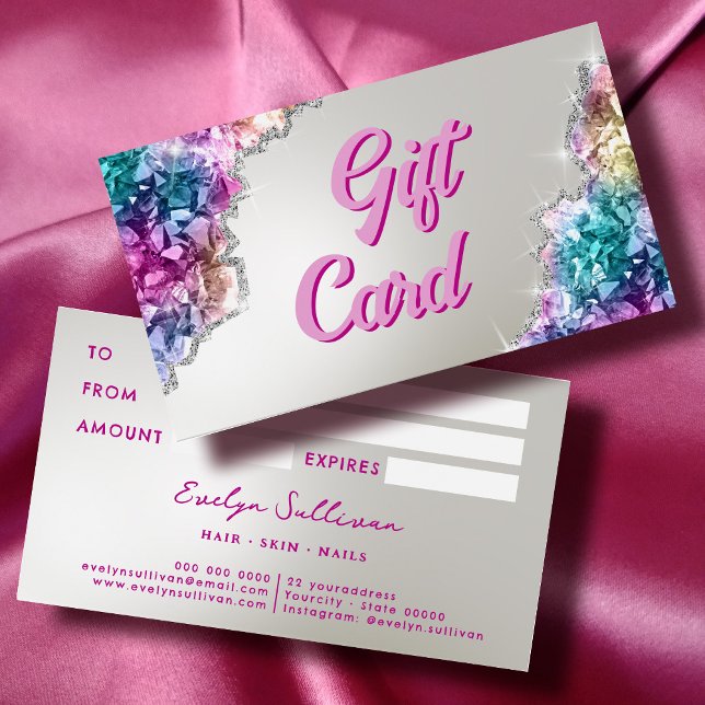 Carte cadeau de cristaux d'iridescente (Créateur téléchargé)