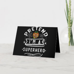 Carte Cadeau de déguisement d'Halloween de super-héros p