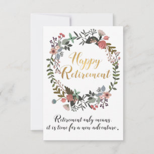 Carte Cadeau de Félicitations pour une Bonne Retraite
