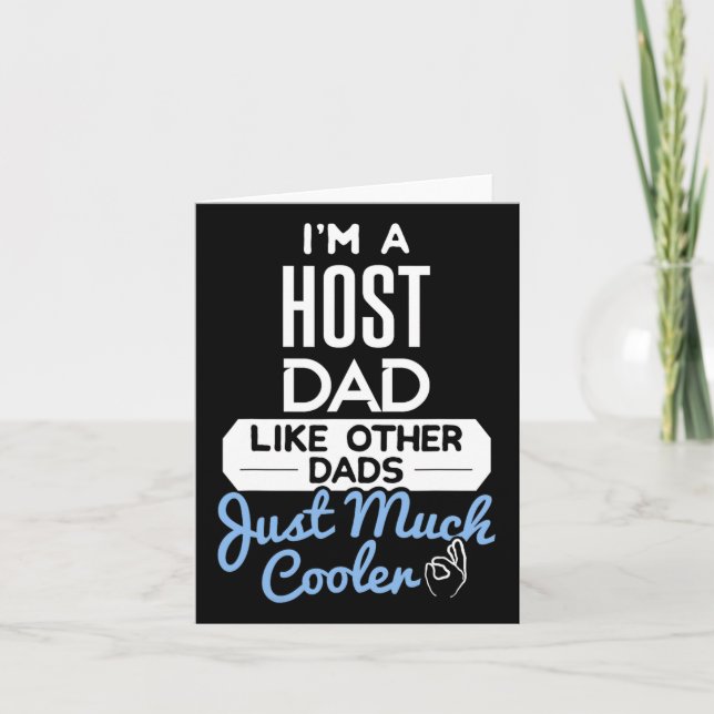 Carte Cadeau de fête des pères pour papa hôte cool (Devant)