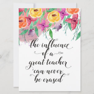 Carte Cadeau de fin d'année pour l'enseignant Bonne fête