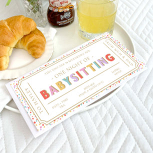 Carte cadeau de garde d'enfants multipoint