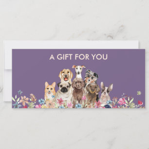 Carte Cadeau de gardien de boutique de toilettage pour c
