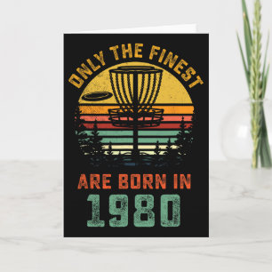 Carte Cadeau de golf à disque pour 40e anniversaire Rétr