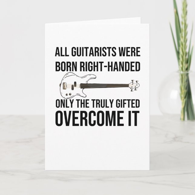 Carte Cadeau de guitariste gaucher Gitariste gaucher jou (Devant)