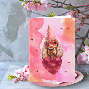 Carte Cadeau de la Saint-Valentin Chien Cocker Spaniel O